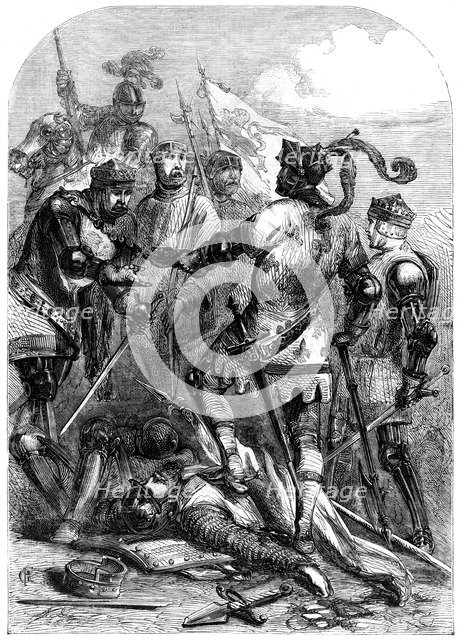 The Battle of Poictiers, 19th September 1356. Artist: Unknown