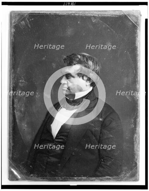 Walter Restored Jones, half-length portrait, nearly in profile to left, between 1844 and 1855. Creator: Mathew Brady.