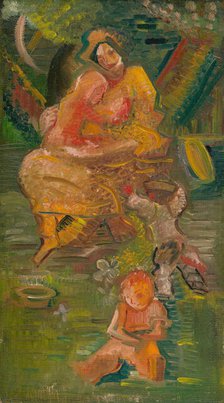 Mother with Children, 1935-1940. Creator: Arnold Peter Weisz-Kubincan.