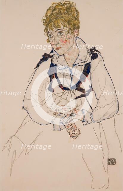 The artist's wife, seated, 1917. Creator: Egon Schiele.