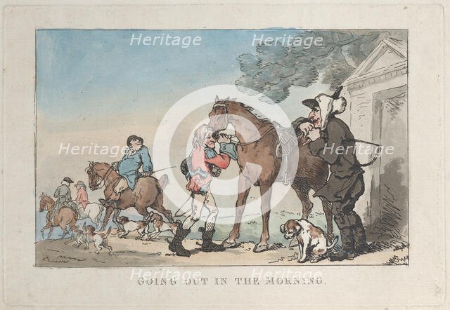 Going Out in the Morning, 1787., 1787. Creator: Thomas Rowlandson.