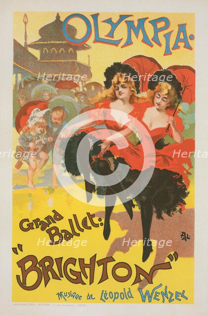 Affiche pour le Théâtre Olympia, "Grand ballet Brighton"., c1896. Creator: Jean de Paleologu.