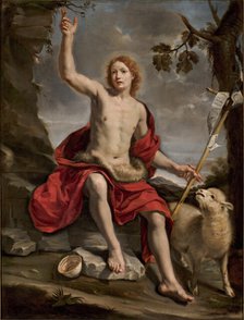 Saint John the Baptist in the Wilderness, c 1670. Creator: Savolini; Cristoforo (1639-1677).