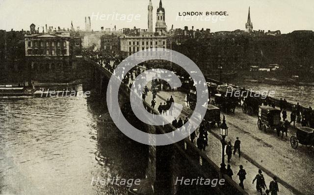 'London Bridge', late 19th-early 20th century.  Creator: Unknown.