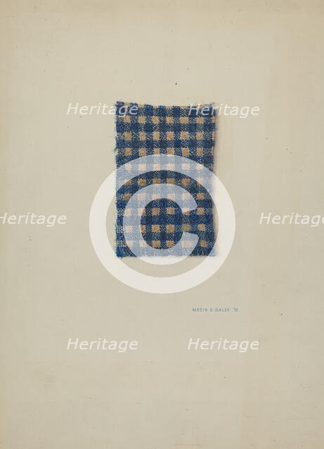 Fragment of Comforter, 1938. Creator: Hardin Walsh.