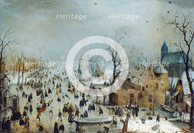 'Winter Scene with Ice Skaters', c1608. Artist: Hendrick Avercamp
