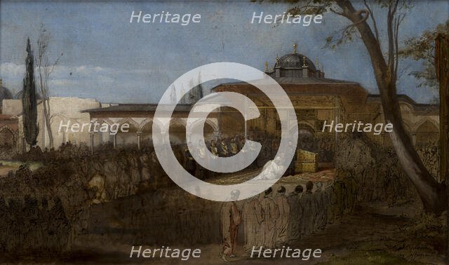 Scene with the Sultan, between 1865-1876. Creator: Stanislaus von Chlebowski.