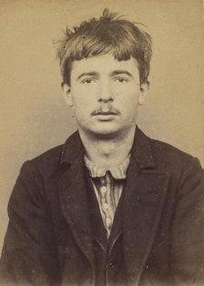 Hervy. Marcel, Noël. 19 ans, né à Paris XVIIIe. Raccommodeur de porcelaine. Anarchiste. 27..., 1893. Creator: Alphonse Bertillon.