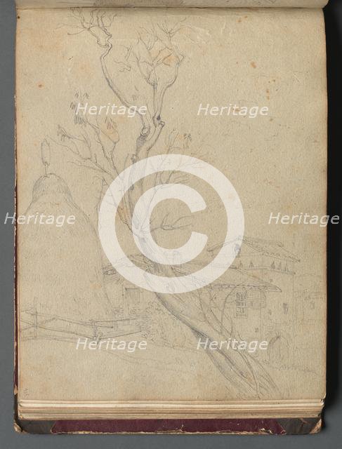 Album with Views of Rome and Surroundings, Landscape Studies, page 37b: Roman Landscape. Creator: Franz Johann Heinrich Nadorp (German, 1794-1876).