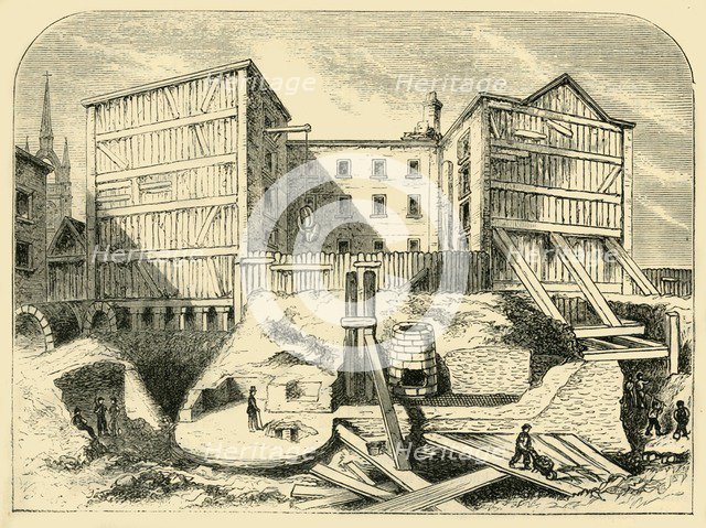 'Roman Remains Found in Billingsgate', (c1872). Creator: Unknown.