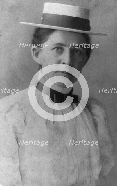 Ida Minerva Tarbell, 1857-1944, between c1890 and c1910. Creator: Frances Benjamin Johnston.