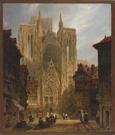 Rouen Cathedral, ca. 1796-1826. Creator: David Roberts.