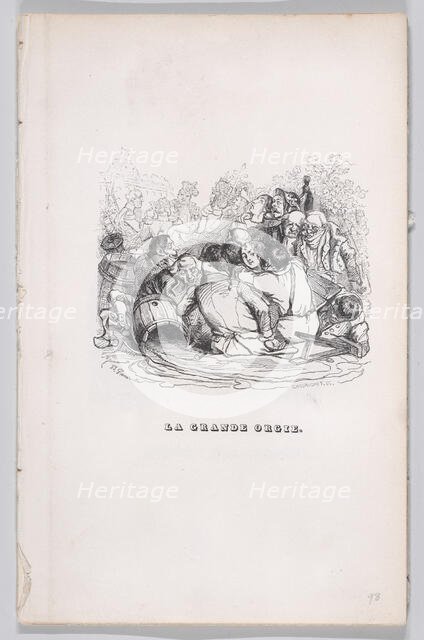 The Big Orgy from The Complete Works of Béranger, 1836. Creator: Henry Isidore Chevauchet.