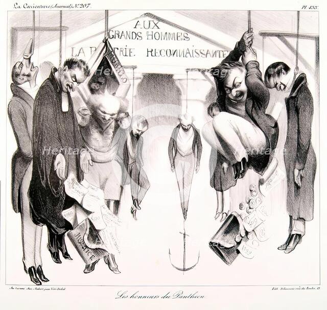 Les Honneurs du Pantheon, 1834. Creator: Honore Daumier.