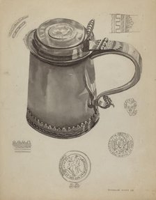 Pewter Tankard, c. 1936. Creator: Franklin Hart.