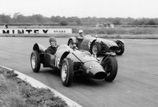 Yimkin of D. Sim leads Lotus 7 of P.Warr at Silverstone 1960. Creator: Unknown.