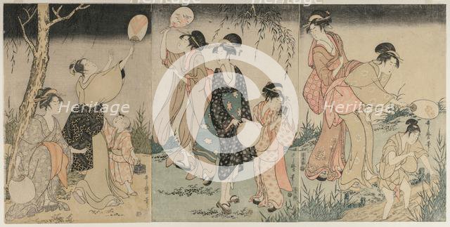Catching Fireflies, c. 1796-1797. Creator: Kitagawa Utamaro (Japanese, 1753?-1806).