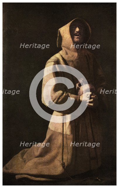 Sanctity: 'St Francis in Meditation', 1635-1639 (1956). Artist: Unknown