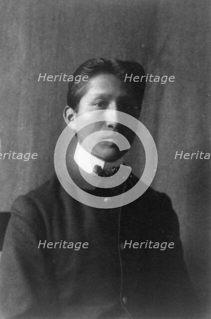 American Indian student, half-length portrait..., Hampton, Virginia, between 1899 and 1900. Creator: Frances Benjamin Johnston.