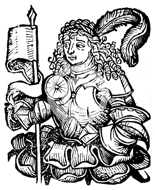 Tamerlane, Turcic conqueror, 1336-1405 (1493). Artist: Hartmannus Schedel