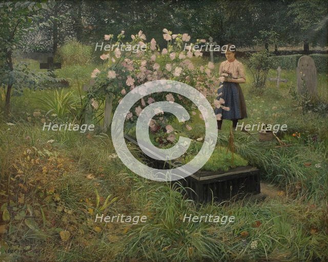 Graveyard Scene, 1890. Creator: Gottfrid Kallstenius.