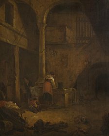 Woman at a Well in an Italian Farmhouse, c1660s. Creator: Unknown.