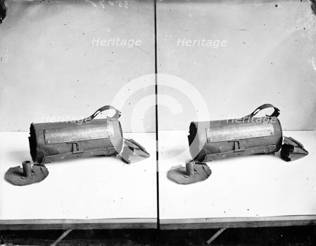 Stereo photo of a lantern, thought to have been used by Guy Fawkes during the Gunpowder Plot, 1605. Artist: Henry Taunt