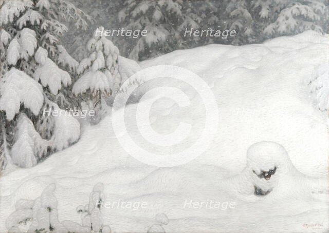 Snow, 1900. Creator: Fjaestad, Gustaf (1868-1948).