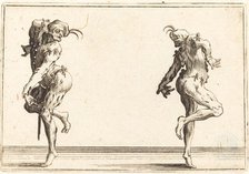 Two Pantaloons Dancing, c. 1622. Creator: Jacques Callot.