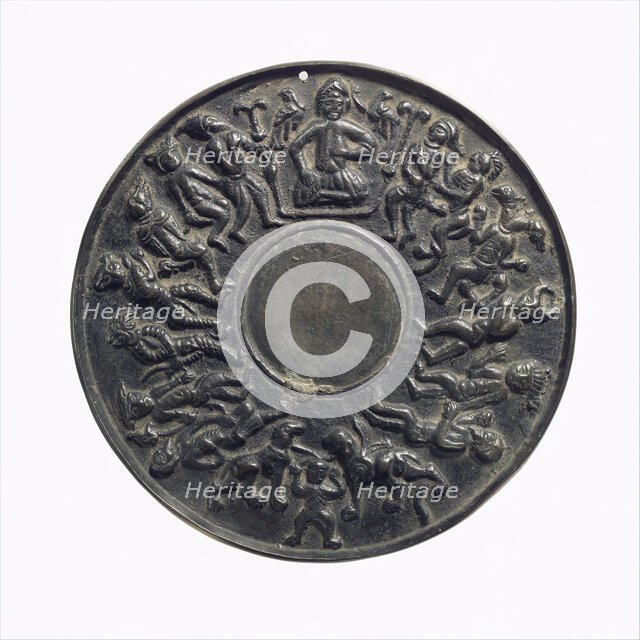 Mirror, Northwestern Iran or Turkey, 12th-13th century. Creator: Unknown.