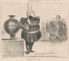 Passez au large!, 19th century. Creator: Honore Daumier.
