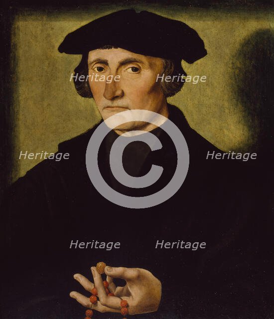 Portrait of a Man Holding a Rosary, 1510-1520. Creator: Unknown.