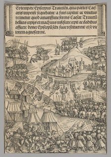 Siege of Utrecht, plate 6 from Historical Scenes from the Life of Emperor..., printed c. 1520. Creator: Wolf Traut.