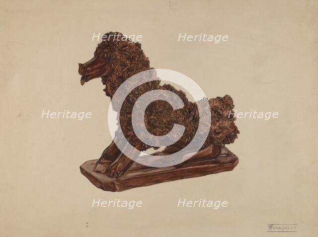 Dog Statuette, c. 1940. Creator: Frank Fumagalli.