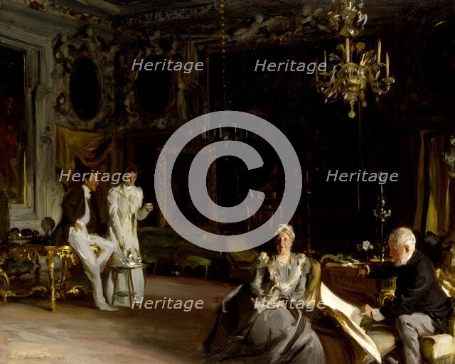 An Interior in Venice, 1899. Creator: John Singer Sargent.