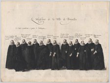 Plate 63: The magistrates of the city of Brussels marching in the funeral procession of Ar..., 1623. Creator: Cornelis Galle I.