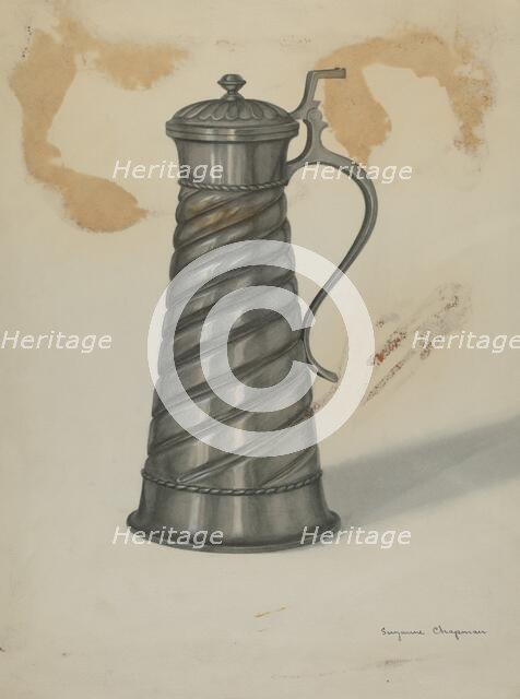 Pewter Pitcher, 1935/1942. Creator: Suzanne Chapman.