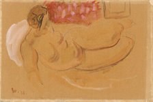 A reclining female nude, 1931. Creator: Cyprian Majernik.