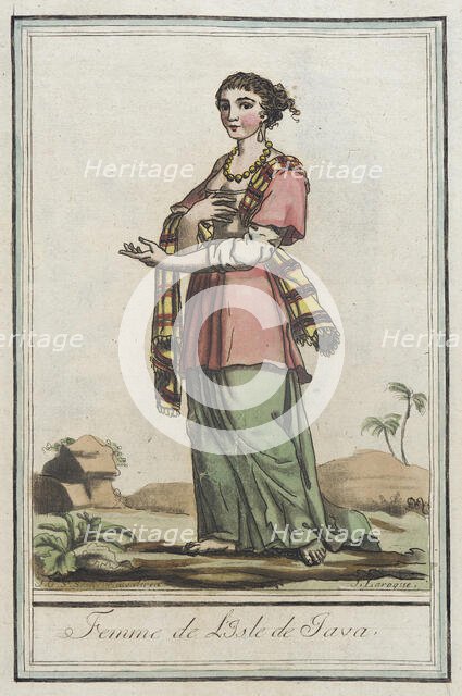 Costumes de Différents Pays, 'Femme de l'Isle de Java', c1797. Creators: Jacques Grasset de Saint-Sauveur, LF Labrousse.