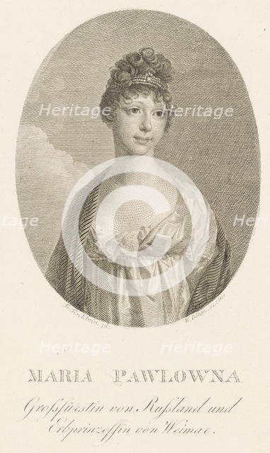 Grand Duchess Maria Pavlovna of Russia (1786-1859), Grand Duchess of Saxe-Weimar-Eisenach, 1808. Creator: Boehm, Amadeus Wenzel (1771-1823).