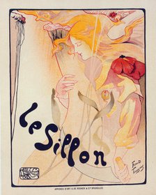 Affiche belge pour le Cercle de Peinture, "le Sillon"., c1897. Creator: Fernand Toussaint.