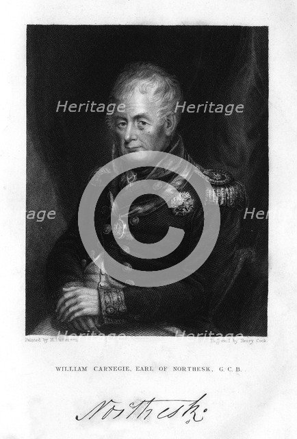 Admiral William Carnegie (1756-1831), 7th Earl of Northesk, 1837.Artist: Henry Cook
