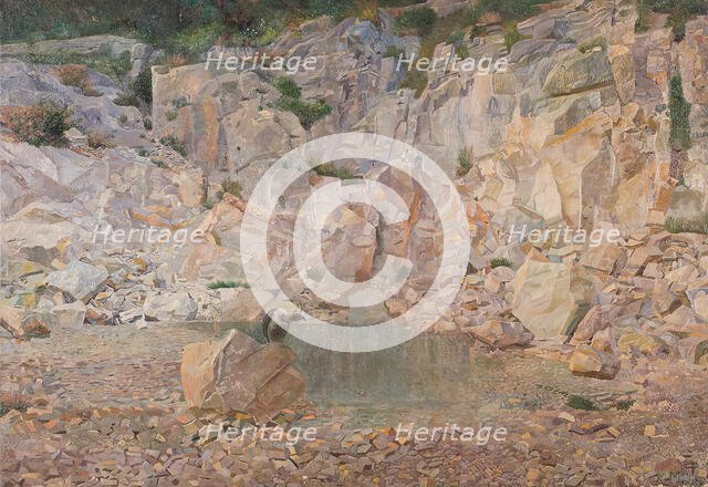 The vulture in the rock, 1897. Creator: Karl Mediz.