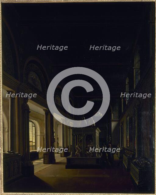 15th century room in the Museum of French Monuments, circa 1815. Creator: Unknown.