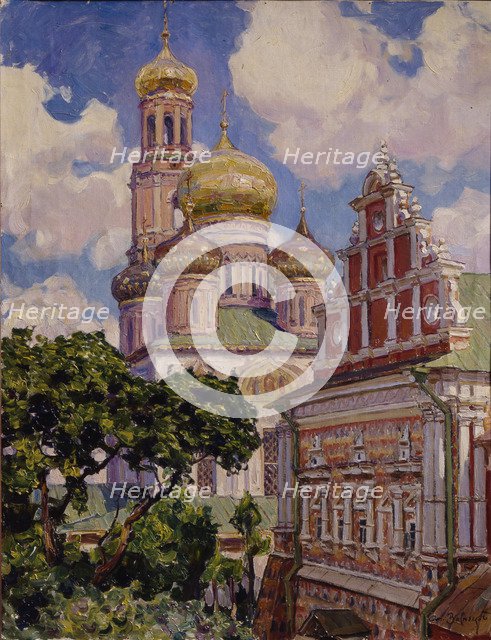 Clouds and Golden Domes. The Simonov Monastery, 1927. Artist: Vasnetsov, Appolinari Mikhaylovich (1856-1933)