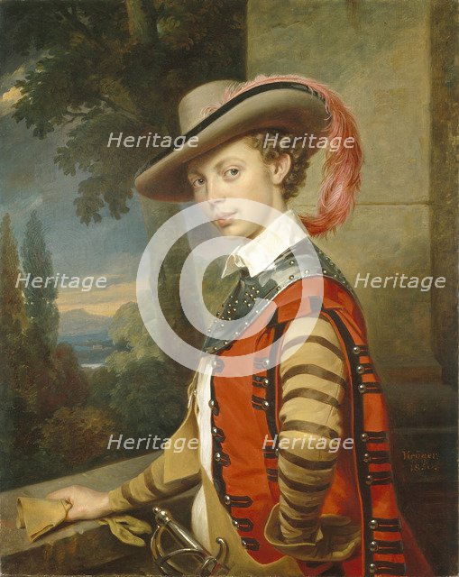 Portrait of Prince Nikolai Saltykov in Fancy Dress, 1850. Artist: Krüger, Franz (1797-1857)