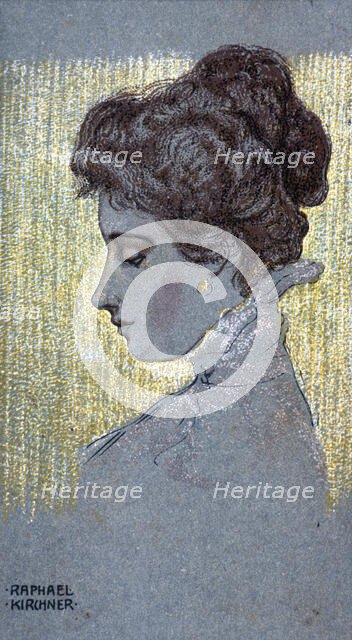 Bust of a Woman, 1902. Creator: Kirchner, Raphael (1876-1917).