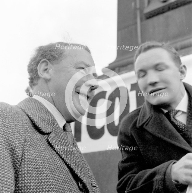 Labour Party Leader Hugh Gaitskell at Boycott South African Foods Rally 28 Feb 1960. Artist: Henry Grant