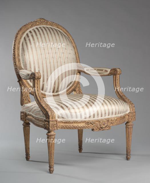 Armchair (Fauteuil), c. 1765. Creator: Jean-Baptiste II Tilliard (French, 1797).
