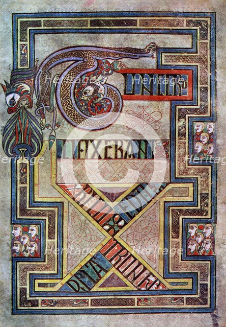 Decorated page, 800 AD, (20th century). Artist: Unknown